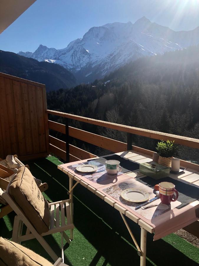 Studio Turquoise Quartier Grattague Vue Montblanc Saint-Gervais-les-Bains Dış mekan fotoğraf