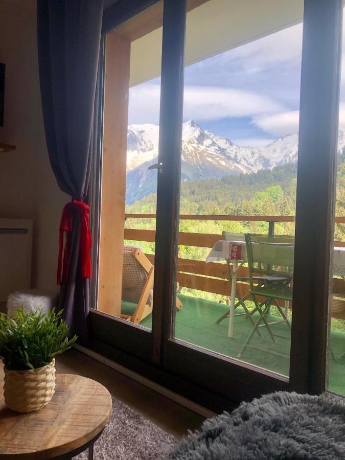 Studio Turquoise Quartier Grattague Vue Montblanc Saint-Gervais-les-Bains Dış mekan fotoğraf