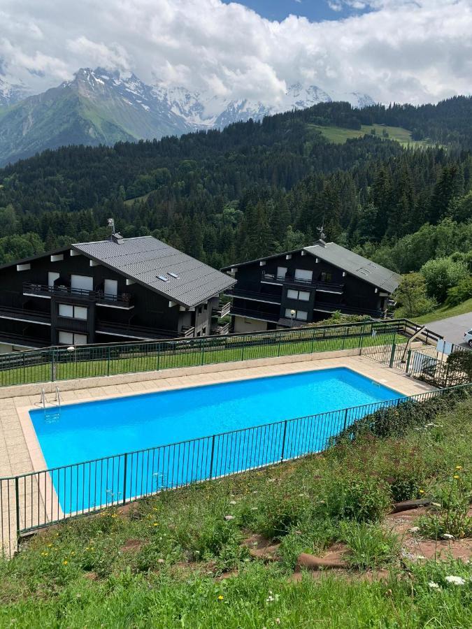 Studio Turquoise Quartier Grattague Vue Montblanc Saint-Gervais-les-Bains Dış mekan fotoğraf