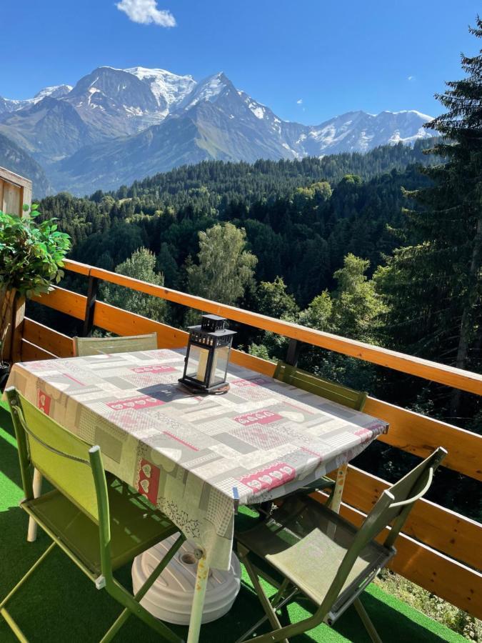 Studio Turquoise Quartier Grattague Vue Montblanc Saint-Gervais-les-Bains Dış mekan fotoğraf